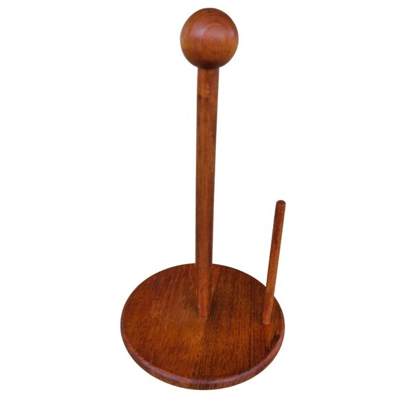 Teakwood Paper Towel Holder - Vintage - Picture 1 of 6